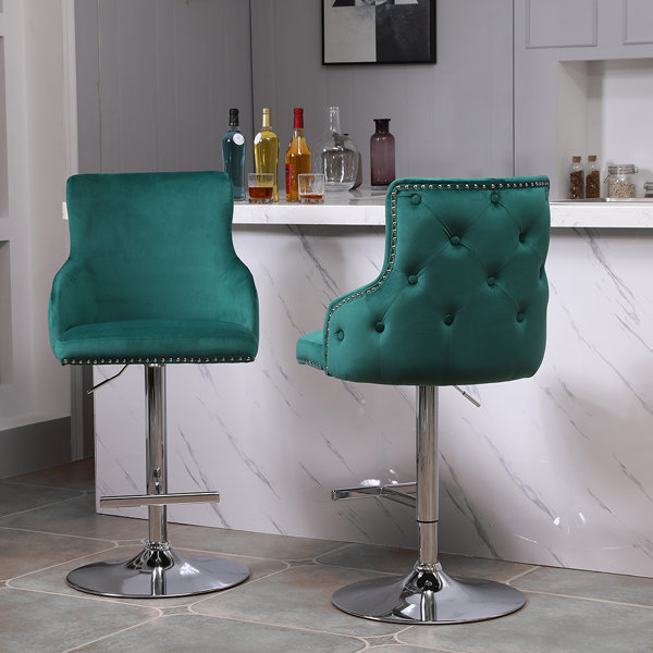 Mercer41 Stolle Height Adjustable Swivel Bar Stool Wayfair.co.uk
